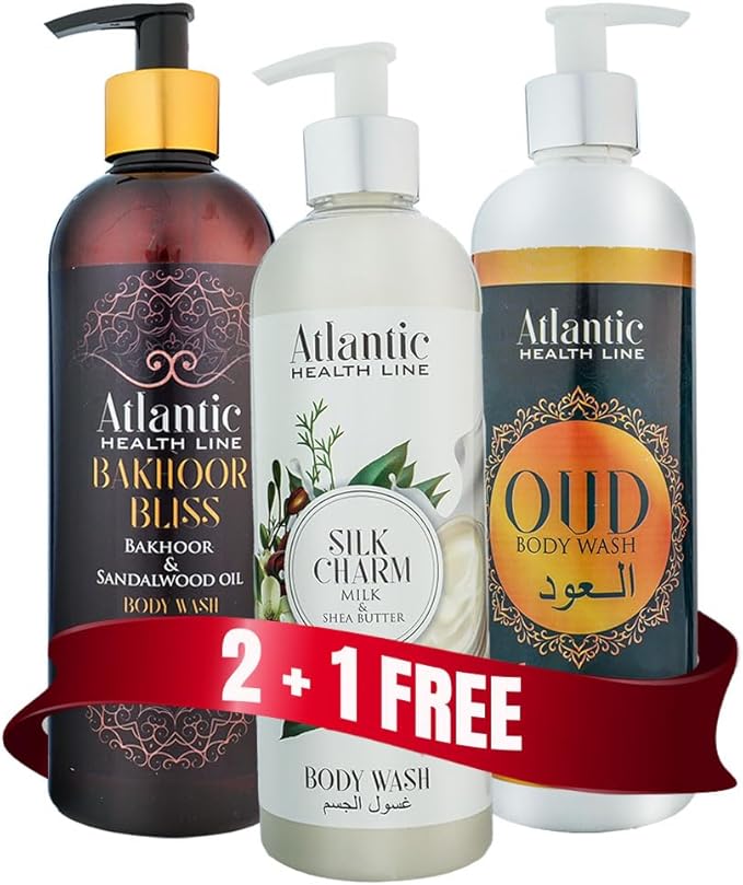 Atlantic Body Wash Scented Perfumed Cleansing Shower Gel, 500ml - 12 Hours Odour Body Washes Moisturizing & Refreshing Shower Gels - Arabic Body Washes - Image 2